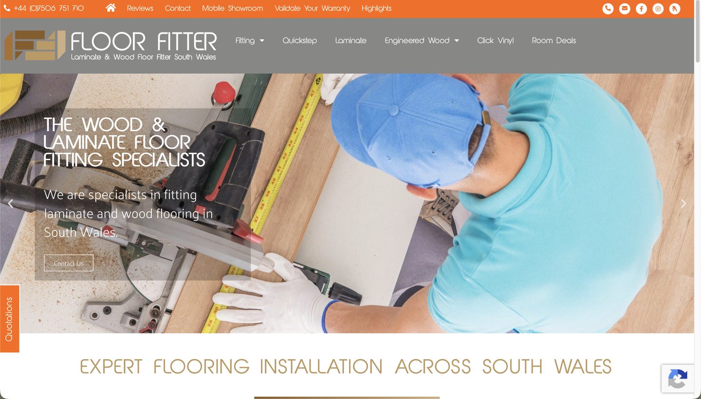 The previous Floor Fitter Wales homepage, captured 24 August 2026